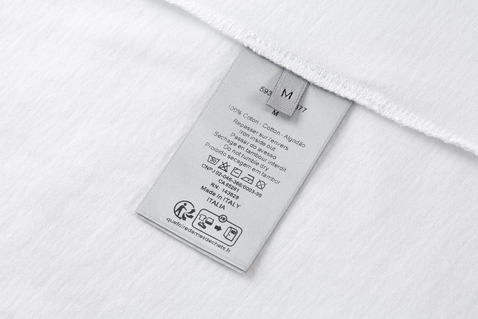 DIOR 迪奥 小蜜蜂刺绣标识圆领短袖 T恤 夏季 白色 黑色 A0 733J603B0677-C089