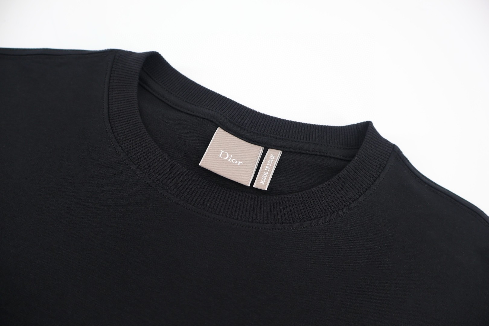 DIOR 迪奥 刺绣logo平纹圆领短袖 T恤 夏季 白色 黑色 A0