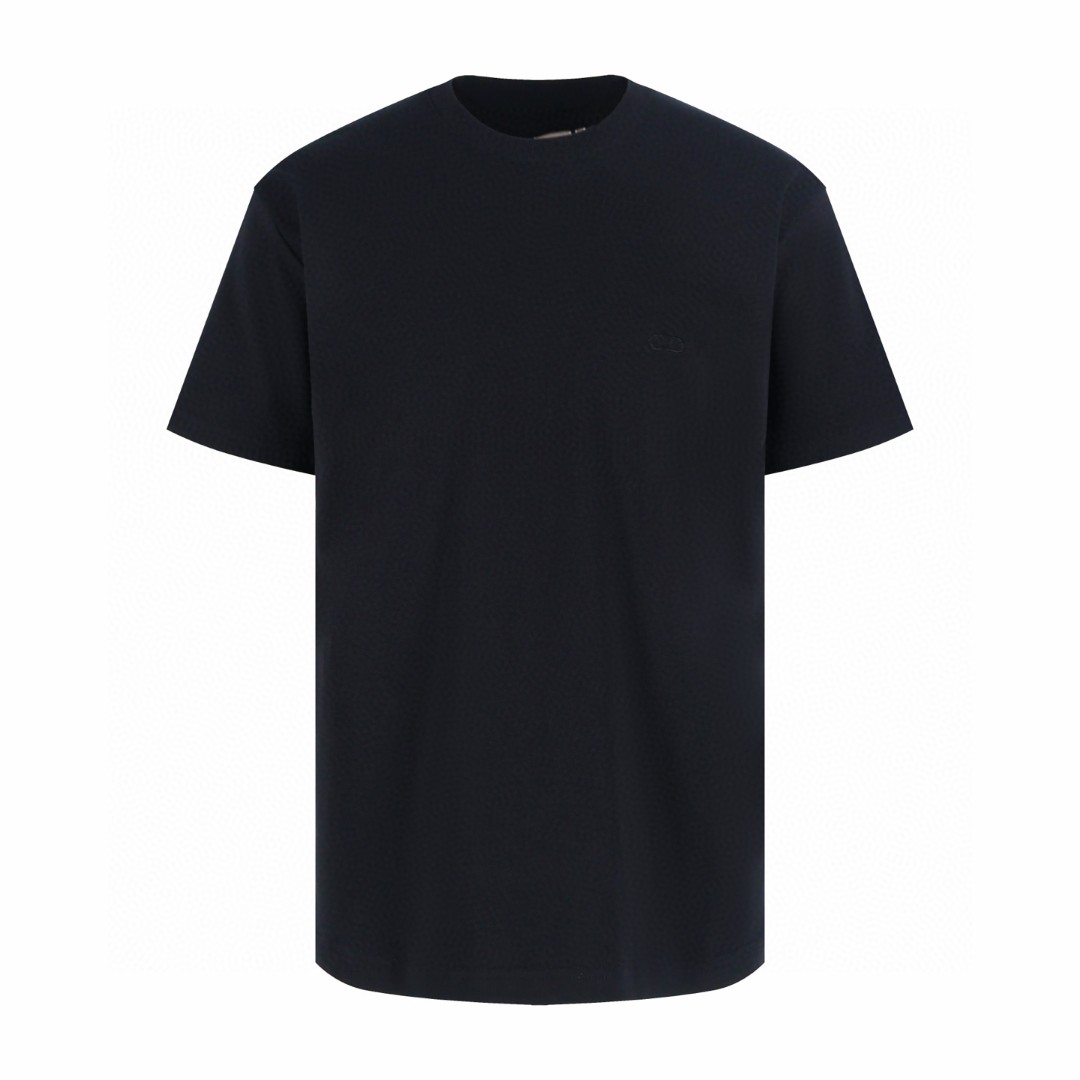 DIOR 迪奥 刺绣logo平纹圆领短袖 T恤 夏季 白色 黑色 A0