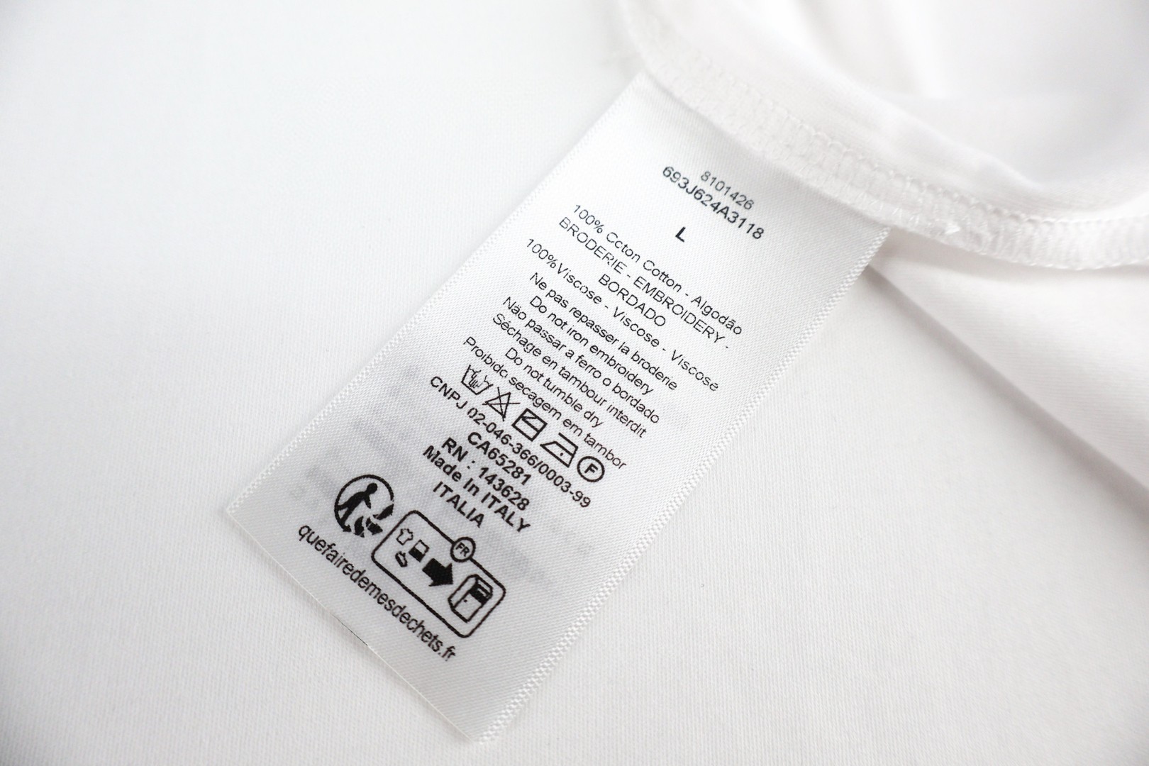 DIOR 迪奥 刺绣logo平纹圆领短袖 T恤 夏季 白色 黑色 A0