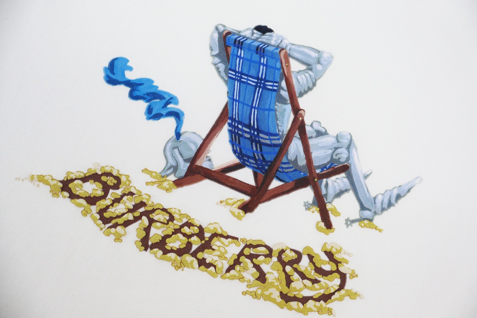 Burberry 巴宝莉 沙滩躺椅格纹元素圆领Tee 短袖 T恤 白色 黑色 A0 81234831