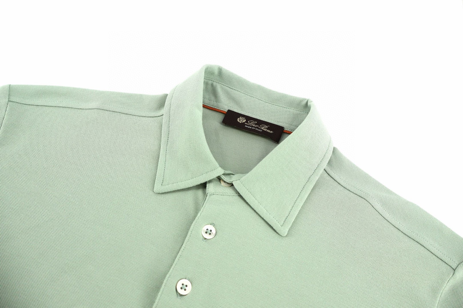 Loro Piana LP 标识刺绣Polo衫 短袖 夏季 白色 绿色 棕色 A2 