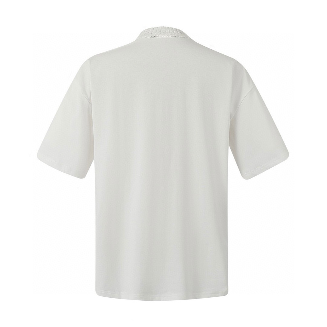 LOUIS VUITTON 路易威登 LV 红色字母刺绣圆领短袖 T恤 夏季  男女同款 白色 A0 1A9GMM