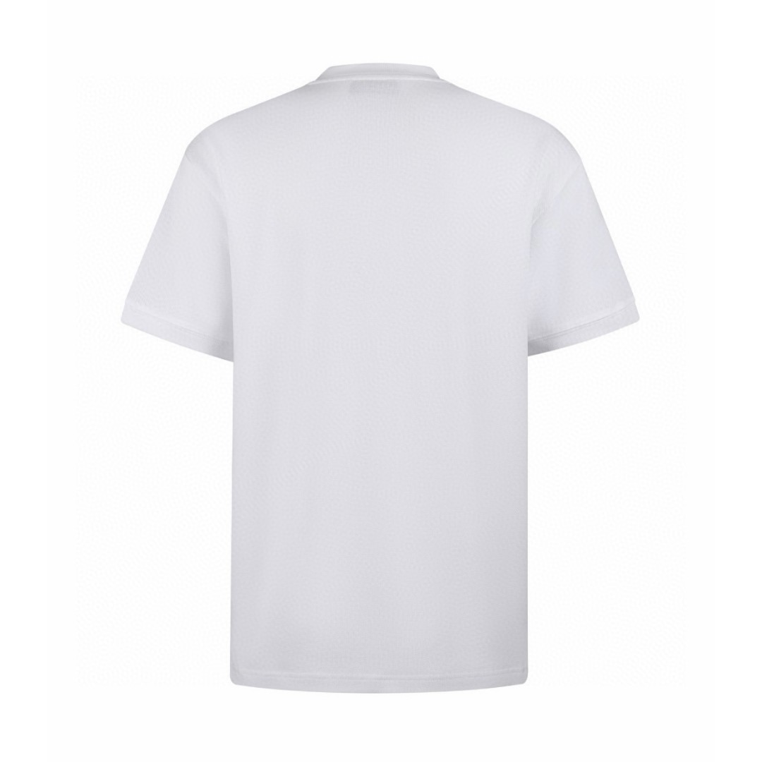 GUCCI 古驰 口袋马蹄扣刺绣圆领短袖 T恤 夏季 白色 A0