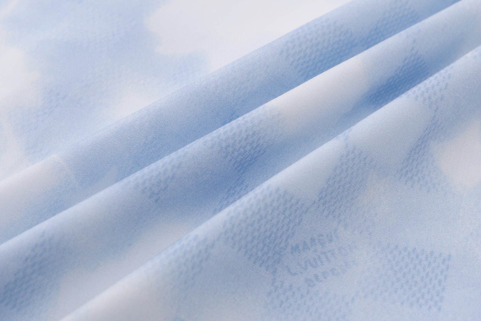 LOUIS VUITTON 路易威登 云朵叠印标识印花衬衫 短袖 外套 蓝色 B0 1AJRI1