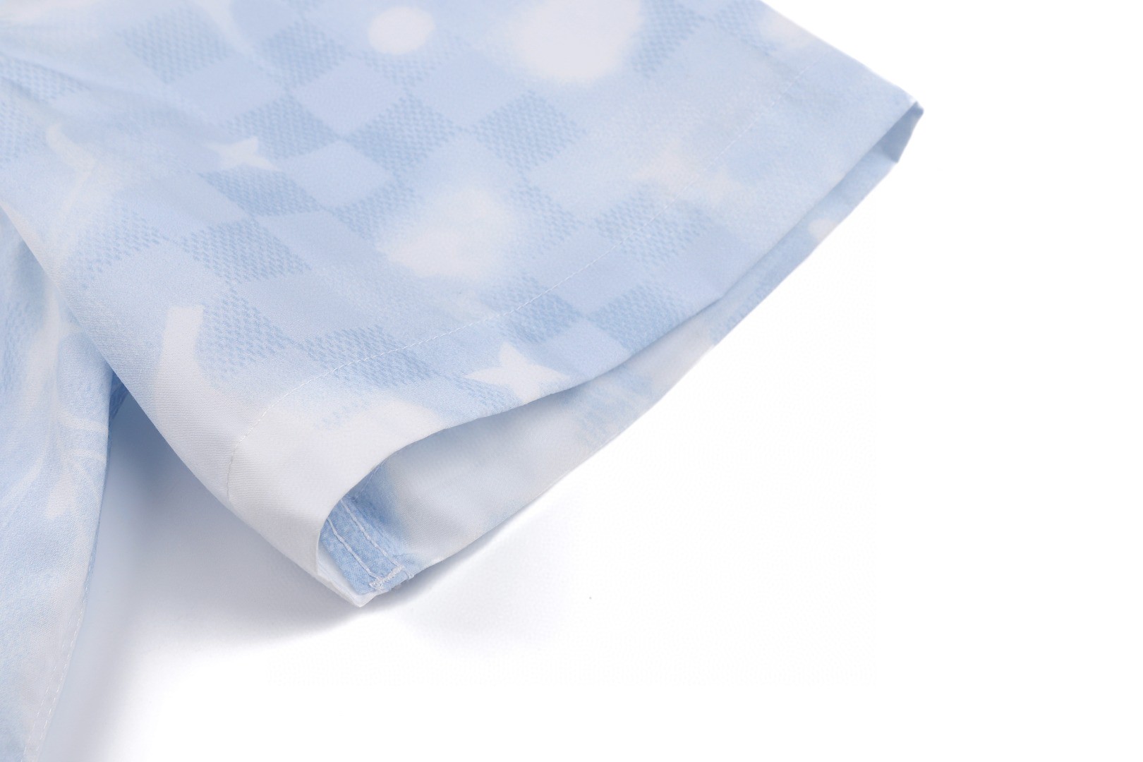 LOUIS VUITTON 路易威登 云朵叠印标识印花衬衫 短袖 外套 蓝色 B0 1AJRI1