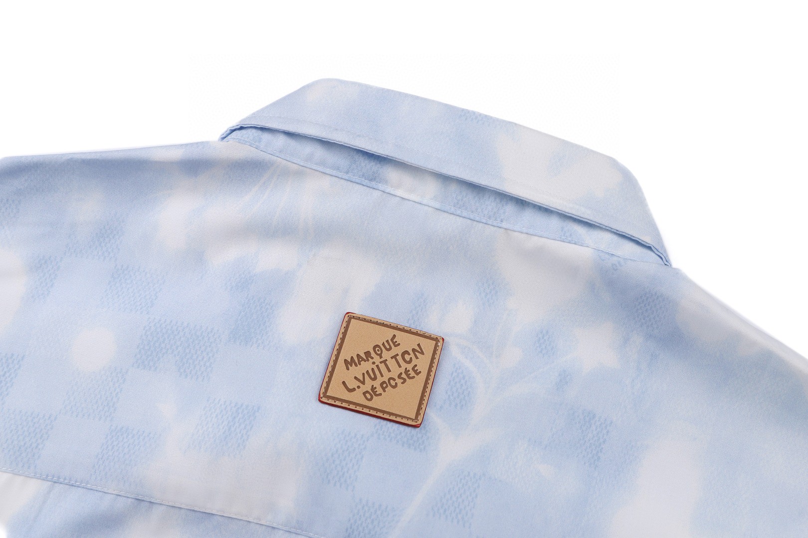 LOUIS VUITTON 路易威登 云朵叠印标识印花衬衫 短袖 外套 蓝色 B0 1AJRI1