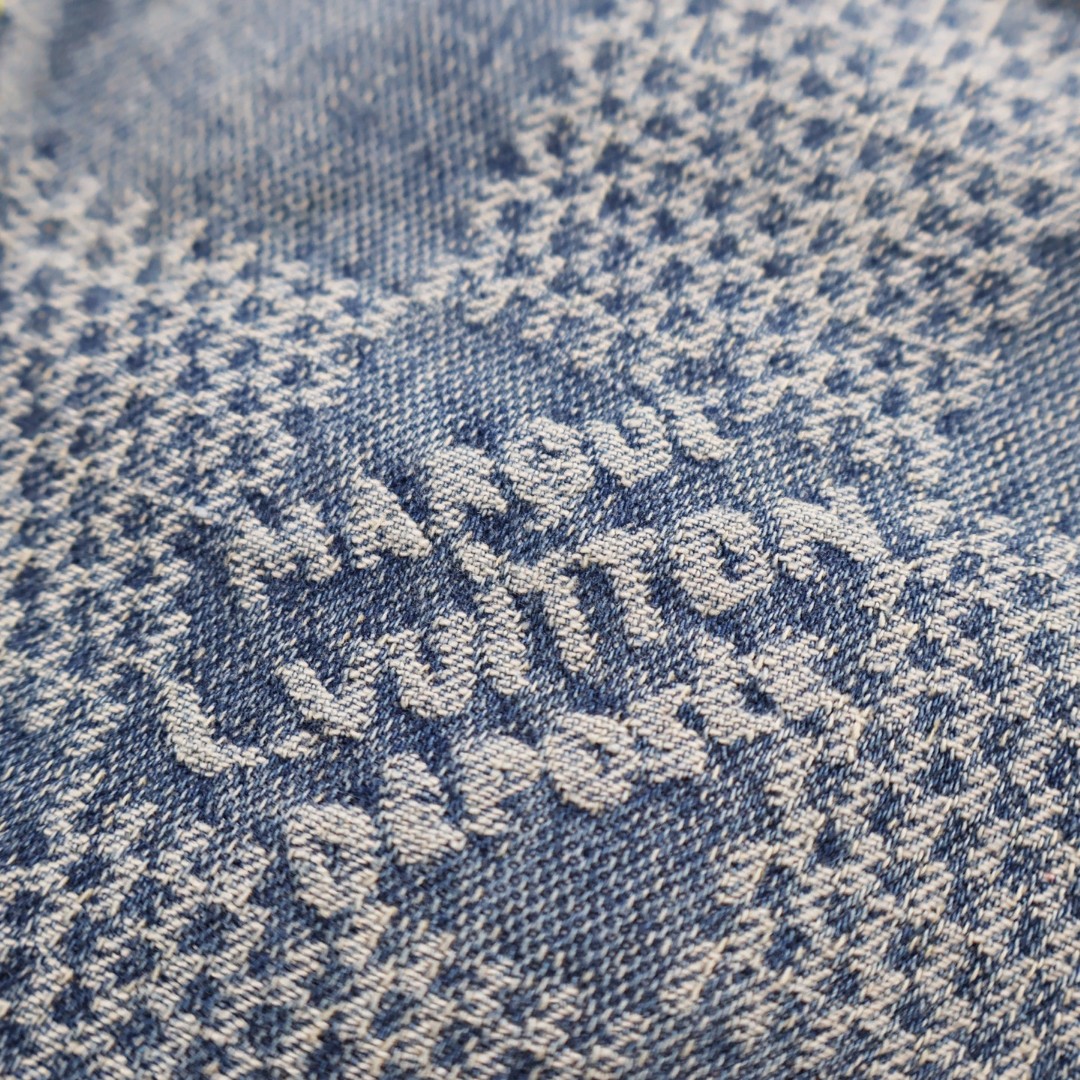 LOUIS VUITTON 路易威登 棋盘格牛仔衬衫 短袖 外套 蓝色 B0 