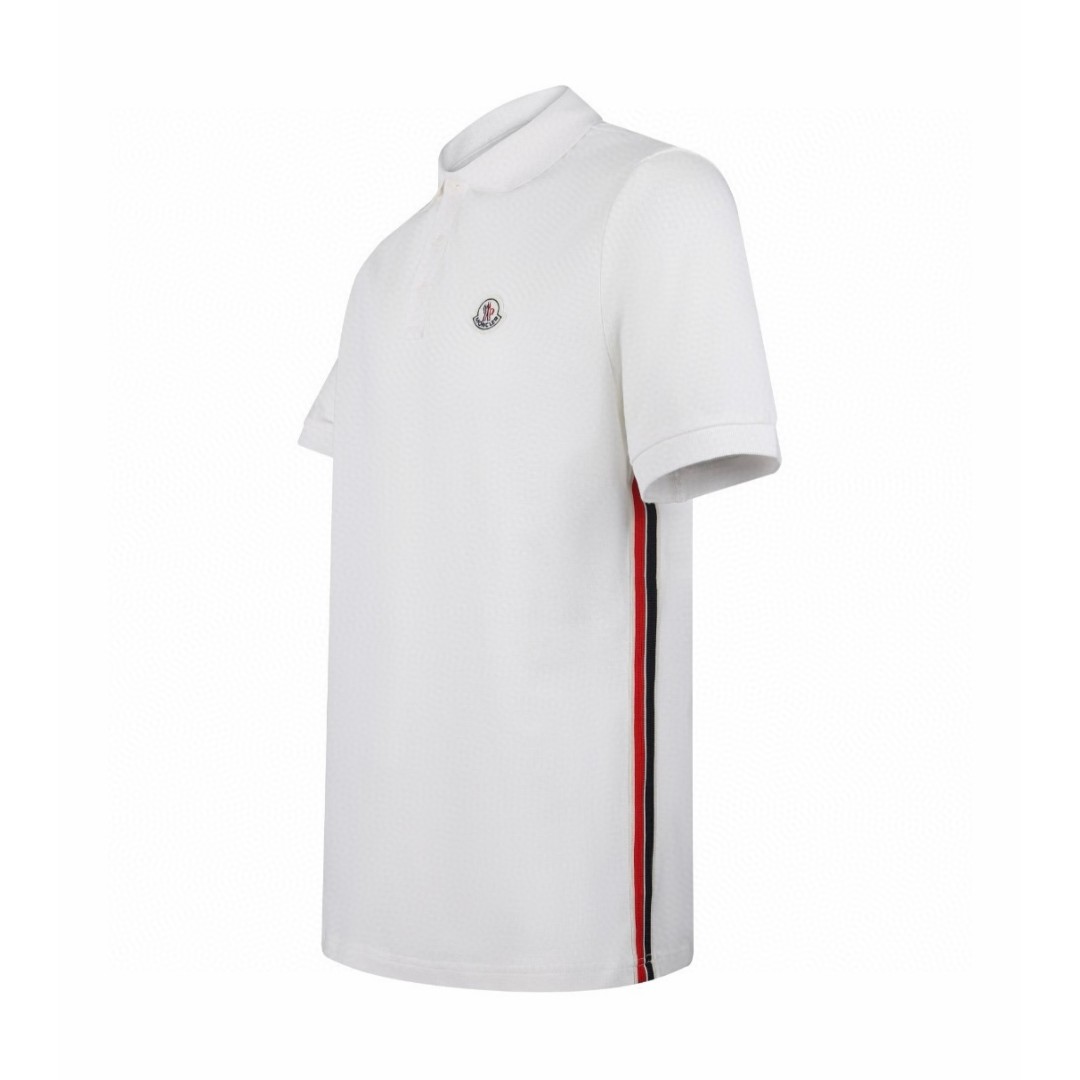 Moncler 蒙口 侧面边饰徽标纽扣Polo衫 短袖 T恤 夏季 白色 A2 K10918A0002689A16034