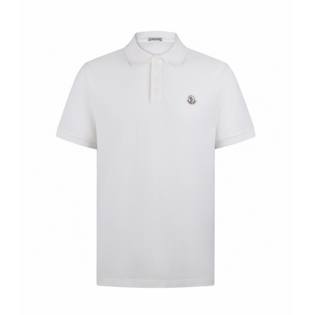 Moncler 蒙口 侧面边饰徽标纽扣Polo衫 短袖 T恤 夏季 白色 A2 K10918A0002689A16034