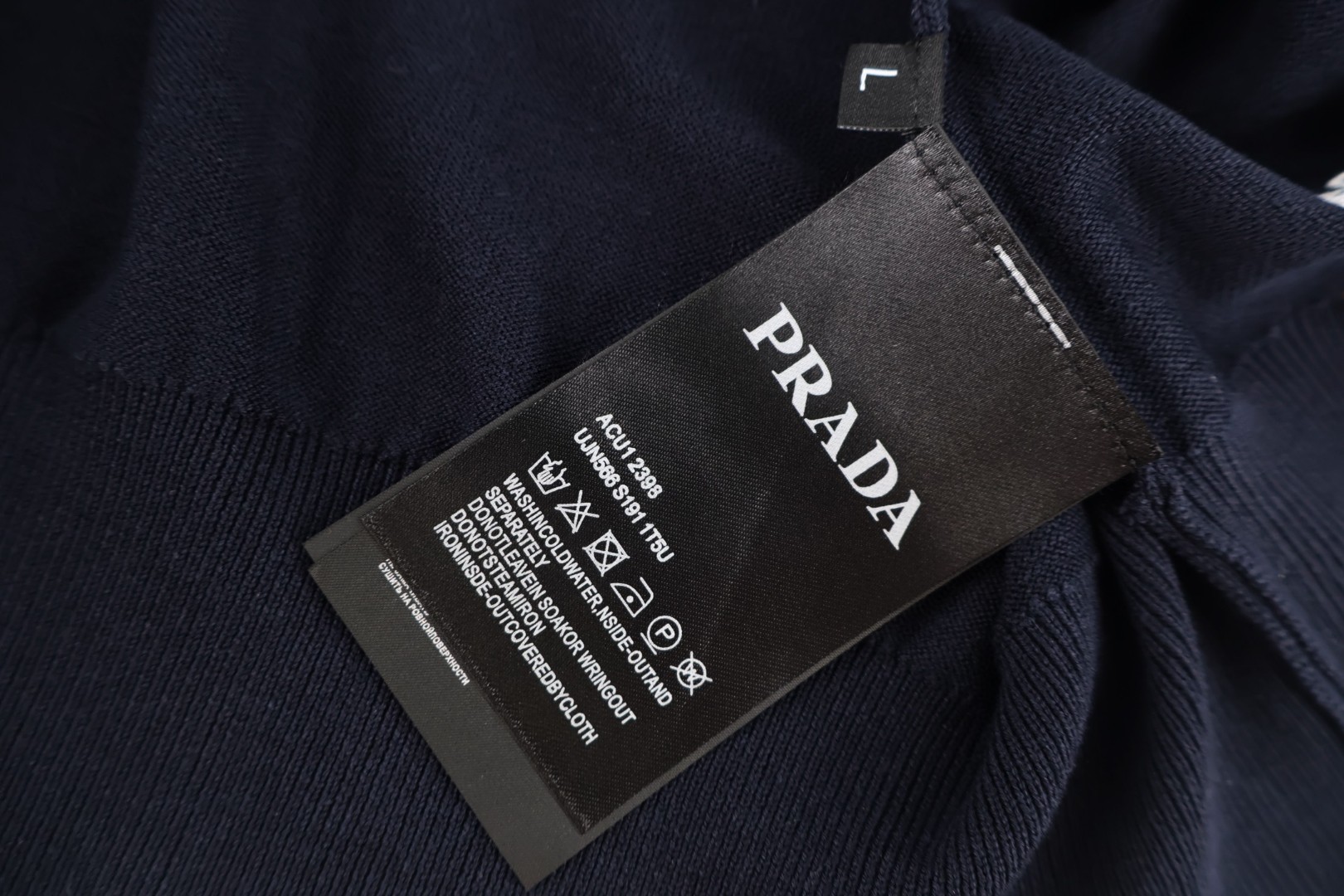 ]PRADA 普拉达 提花针织衫 短袖 T恤 蓝色 B0 