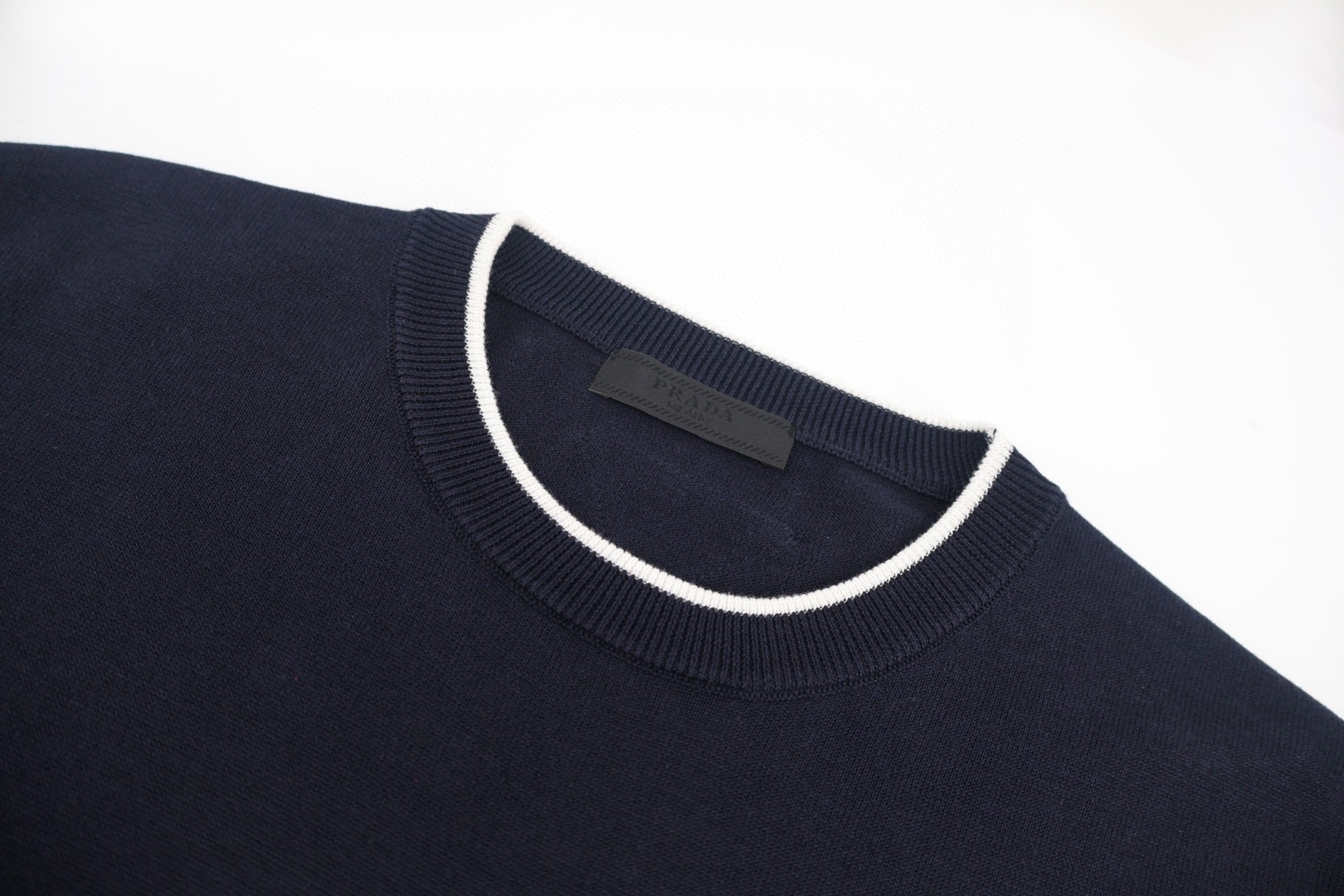 ]PRADA 普拉达 提花针织衫 短袖 T恤 蓝色 B0 