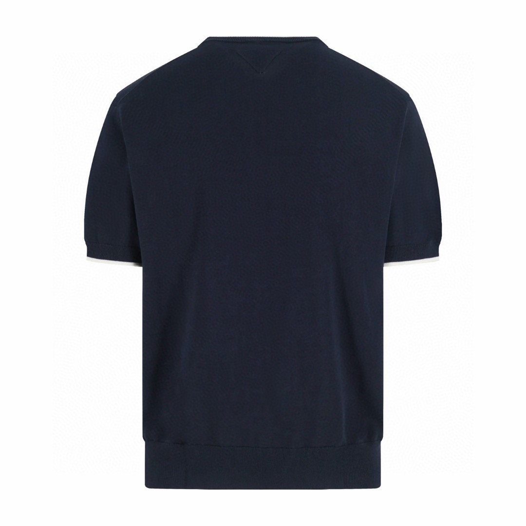 ]PRADA 普拉达 提花针织衫 短袖 T恤 蓝色 B0 