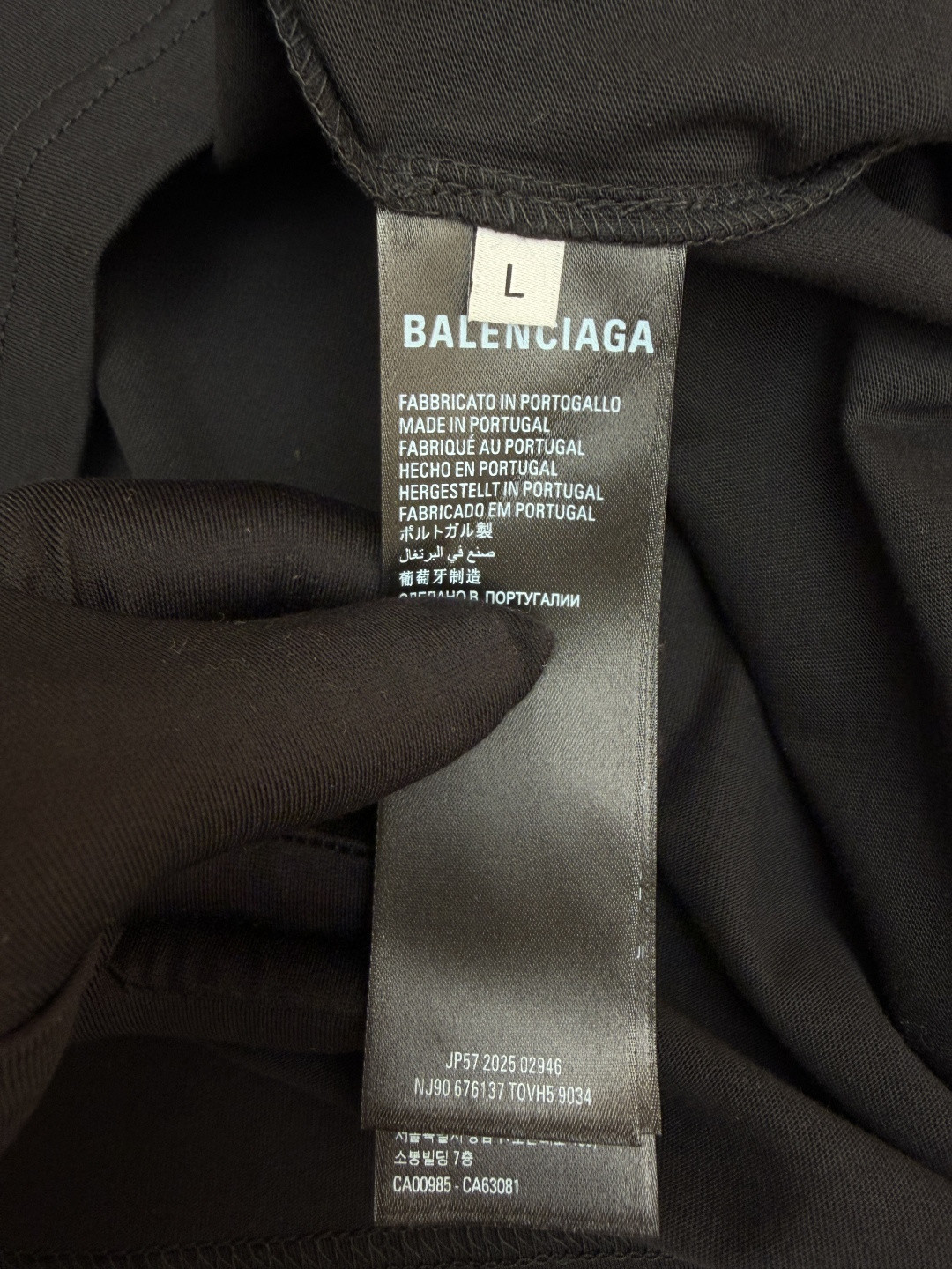 Balenciaga 巴黎世家 墨镜印花短袖 T恤 圆领 夏季 黑色 A0 