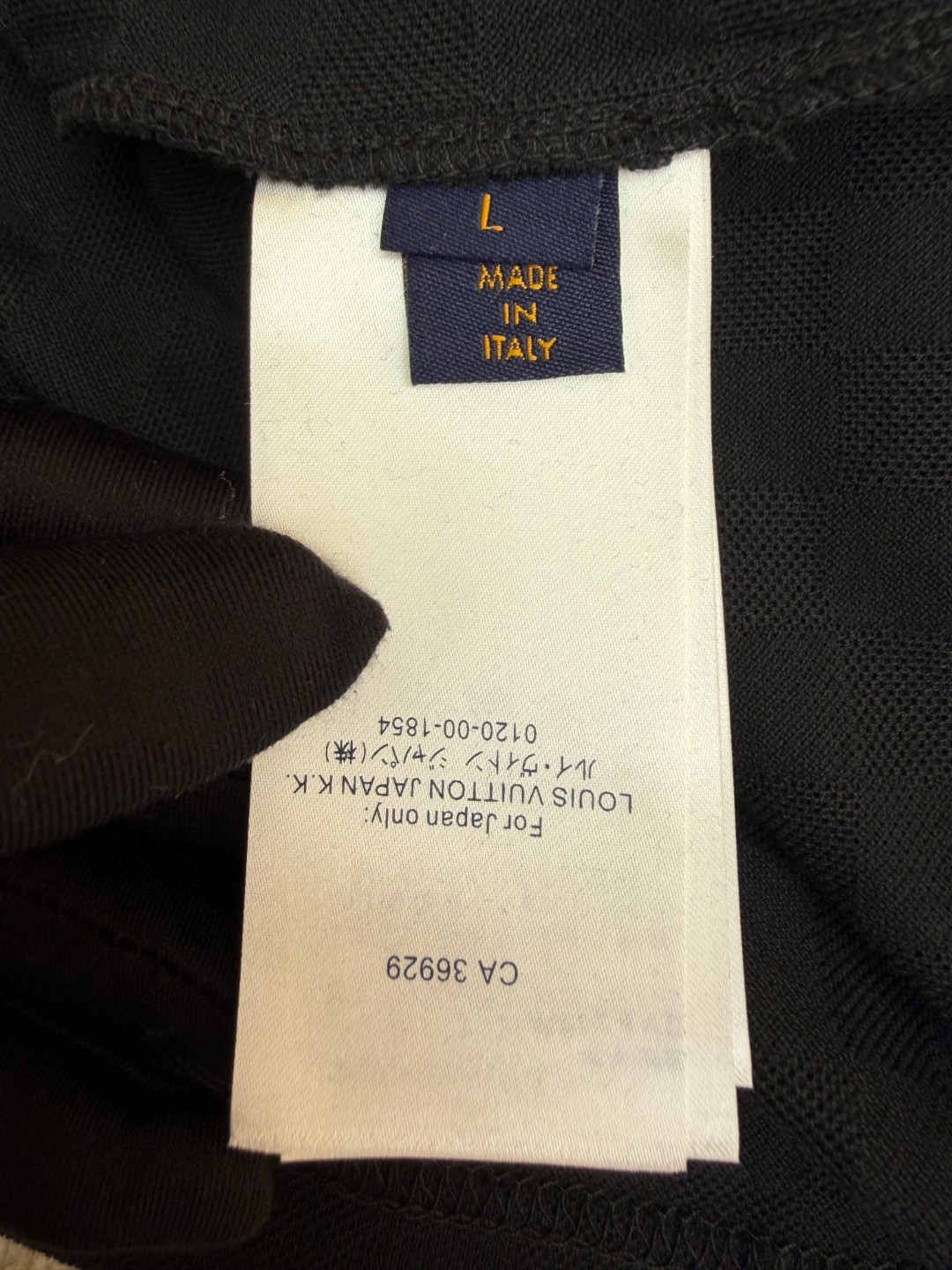 LOUIS VUITTON 路易威登 LV 黑花束暗格圆领针织短袖 夏季 T恤 黑色 A5 1AJRHM