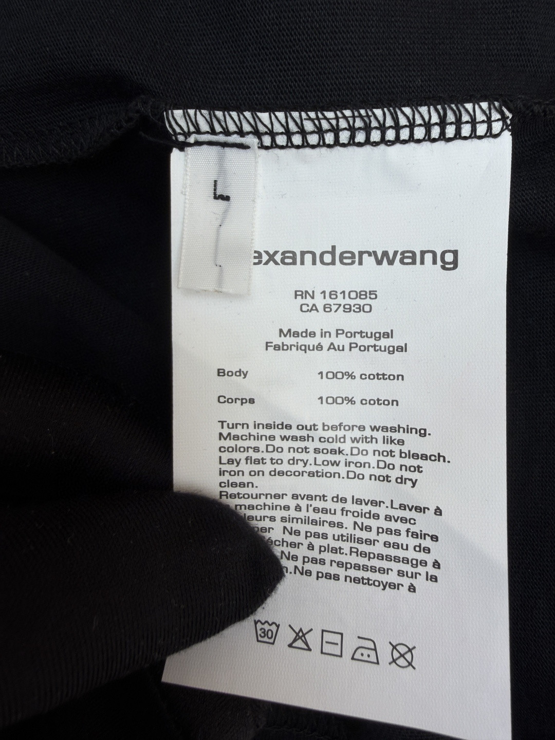 Alexander Wang 亚历山大王 徽标刺绣坎肩背心 T恤 白色 黑色 A0 6CC3251105100