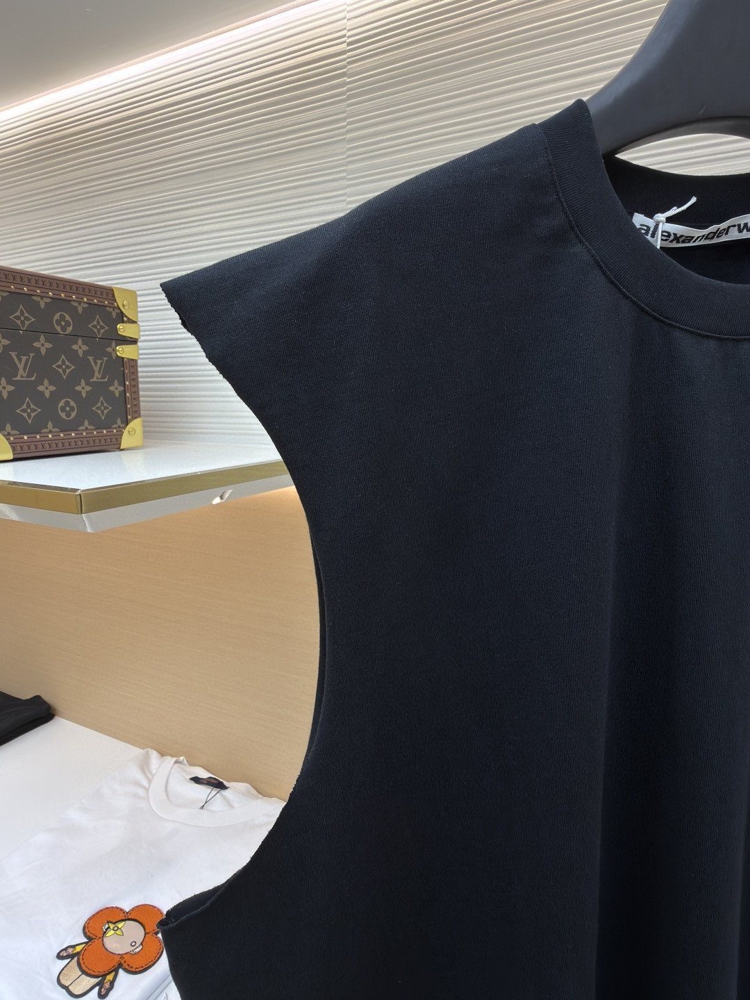 Alexander Wang 亚历山大王 徽标刺绣坎肩背心 T恤 白色 黑色 A0 6CC3251105100