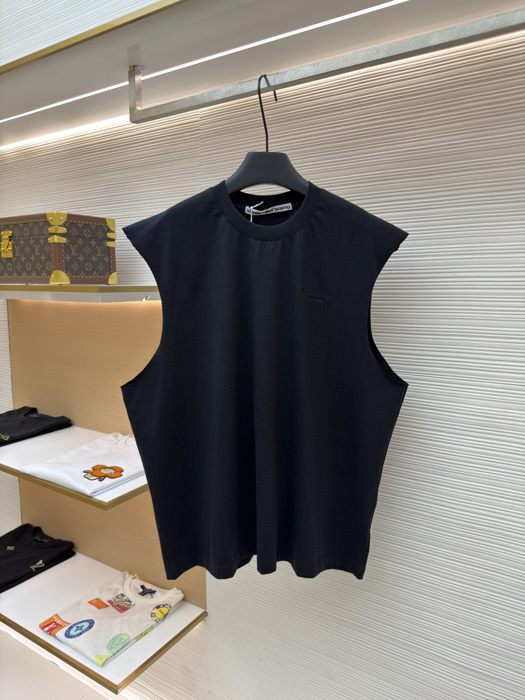 Alexander Wang 亚历山大王 徽标刺绣坎肩背心 T恤 白色 黑色 A0 6CC3251105100