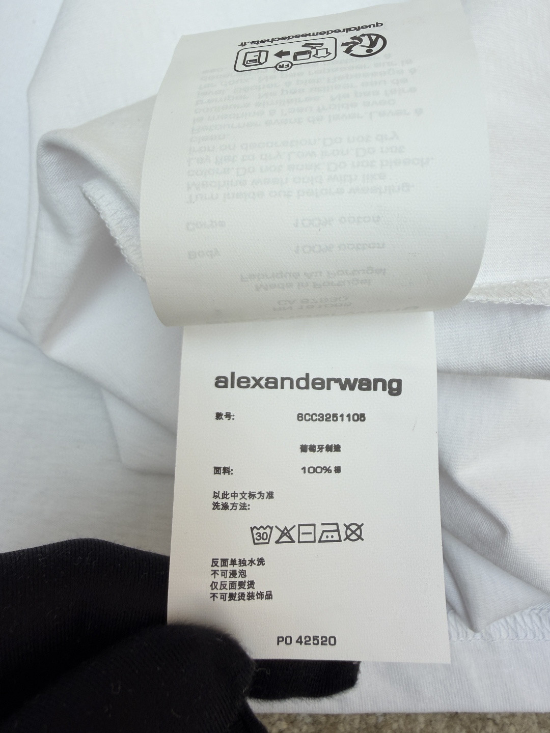 Alexander Wang 亚历山大王 徽标刺绣坎肩背心 T恤 白色 黑色 A0 6CC3251105100