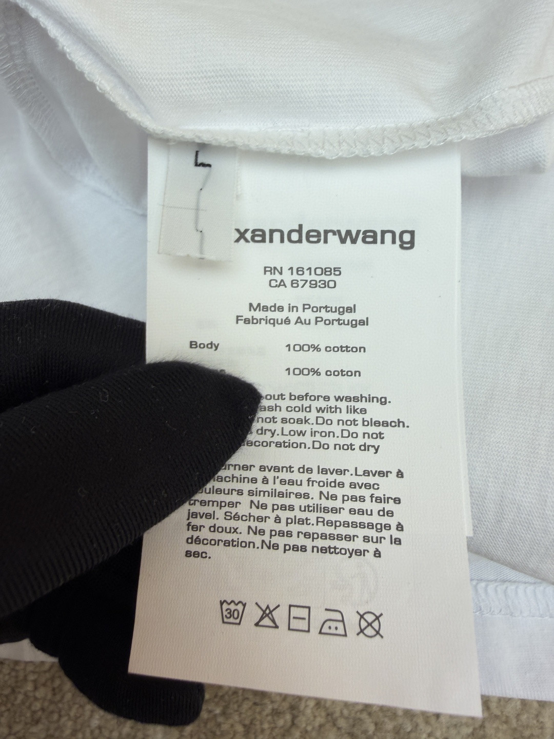 Alexander Wang 亚历山大王 徽标刺绣坎肩背心 T恤 白色 黑色 A0 6CC3251105100