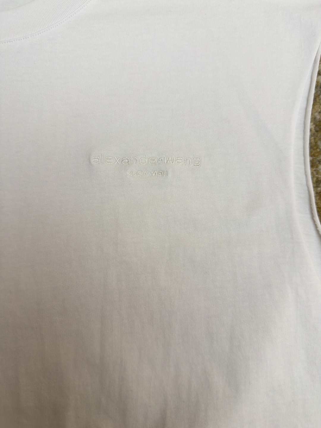 Alexander Wang 亚历山大王 徽标刺绣坎肩背心 T恤 白色 黑色 A0 6CC3251105100