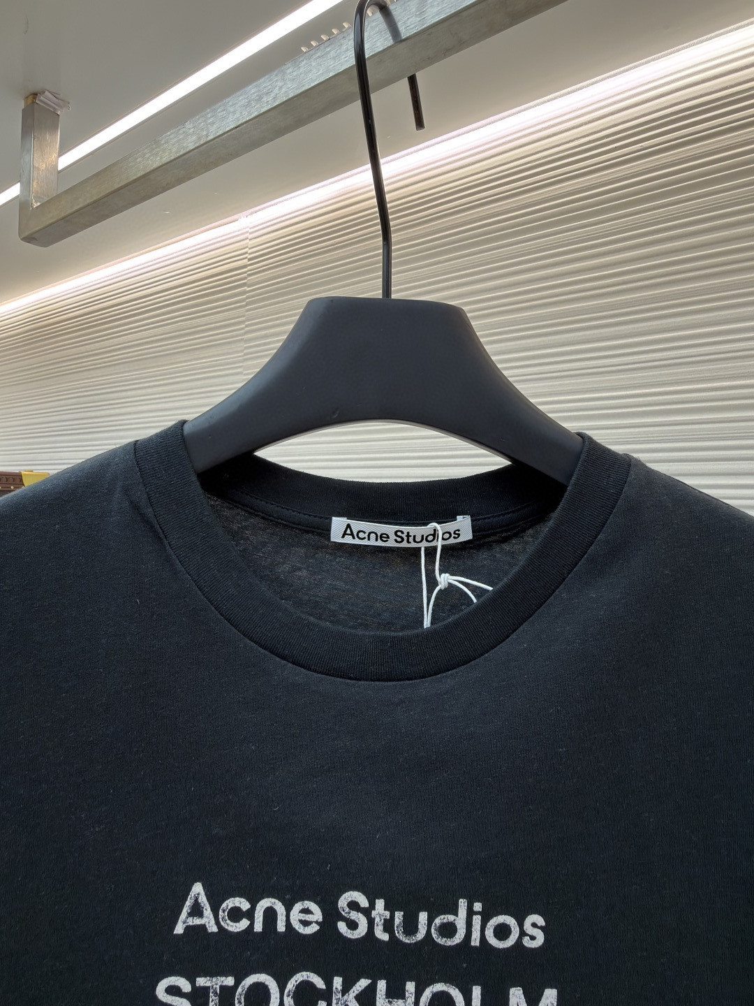 Acne Studios 1996泥染水洗做旧修身圆领T恤 短袖 白色 黑色 女款 A0 