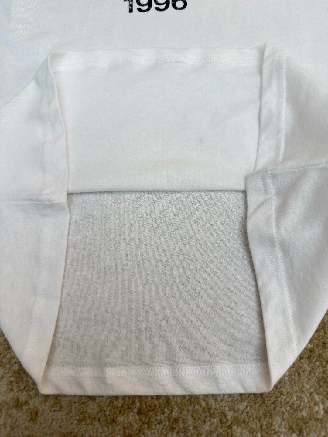 Acne Studios 1996泥染水洗做旧修身圆领T恤 短袖 白色 黑色 女款 A0 