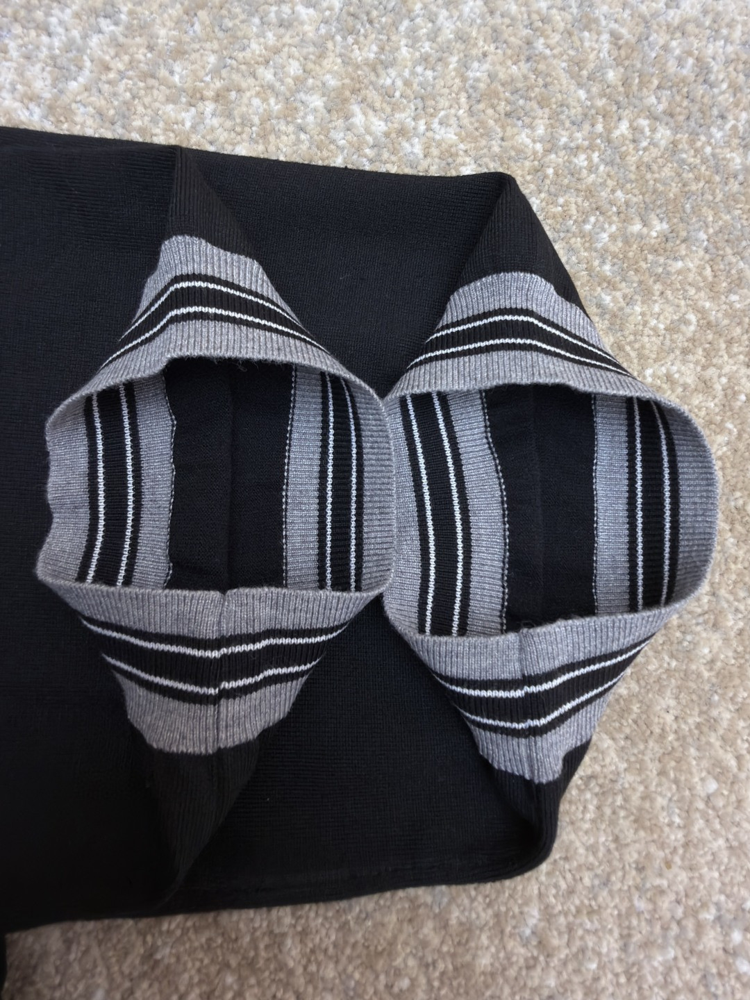 PRADA 普拉达 三角徽标半拉链针织Polo衫 短袖 T恤 蓝黑色 A25 UMB488-12D8-F0002-S-231