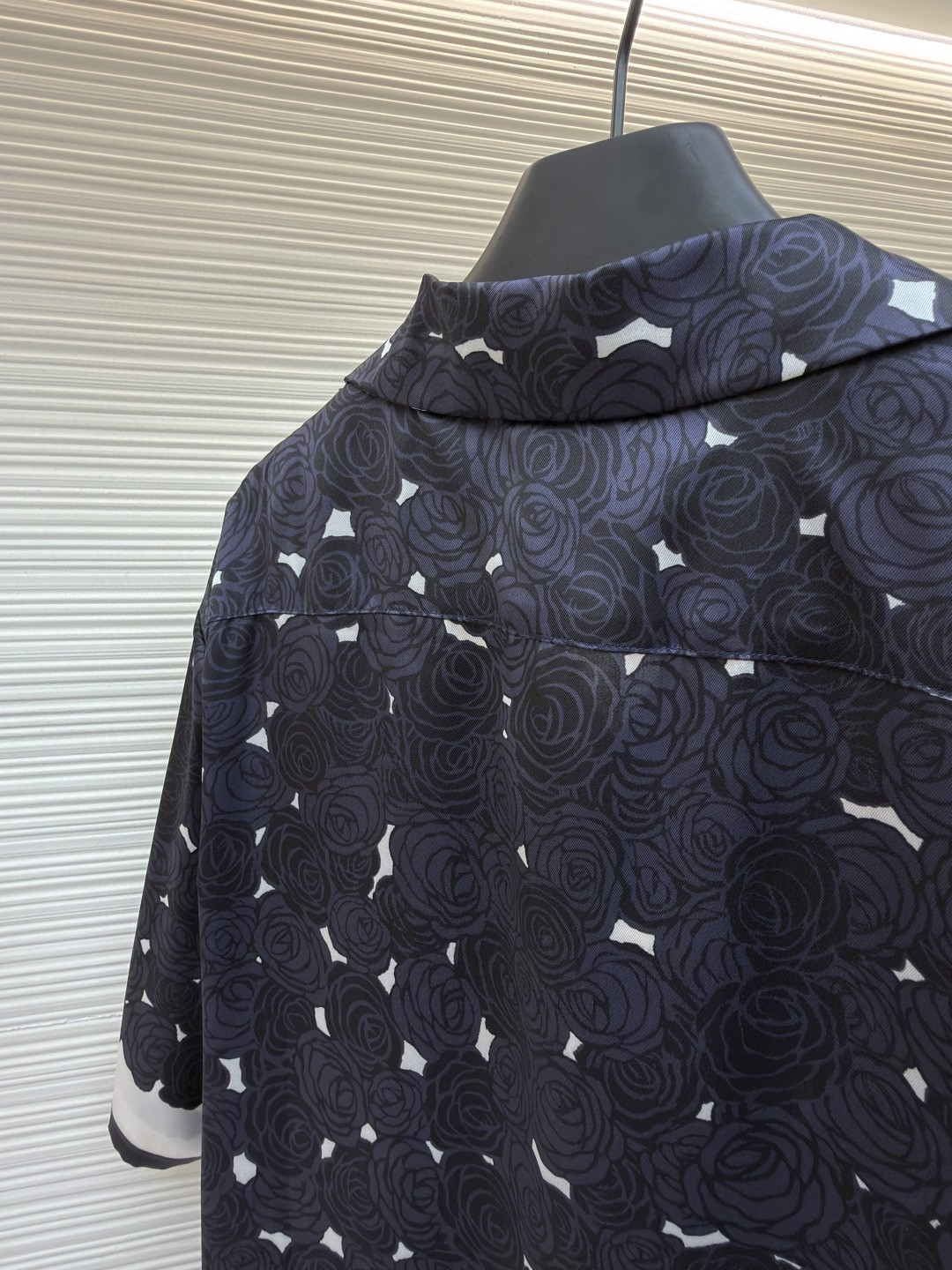 Givenchy 纪梵希 暗夜玫瑰印花短袖衬衫 蓝色 B0 BM616J16DN-499