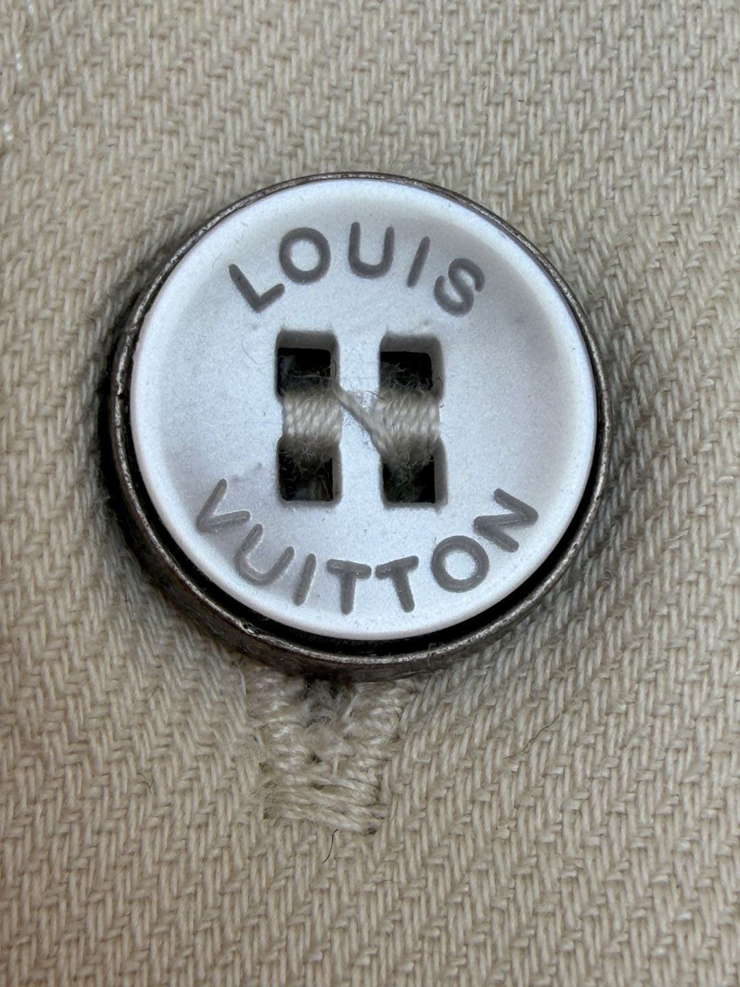 LOUIS VUITTON 路易威登 条纹撞色短袖衬衫 白色 B0 1AJRF1