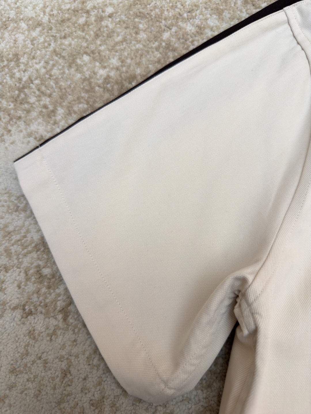 LOUIS VUITTON 路易威登 条纹撞色短袖衬衫 白色 B0 1AJRF1