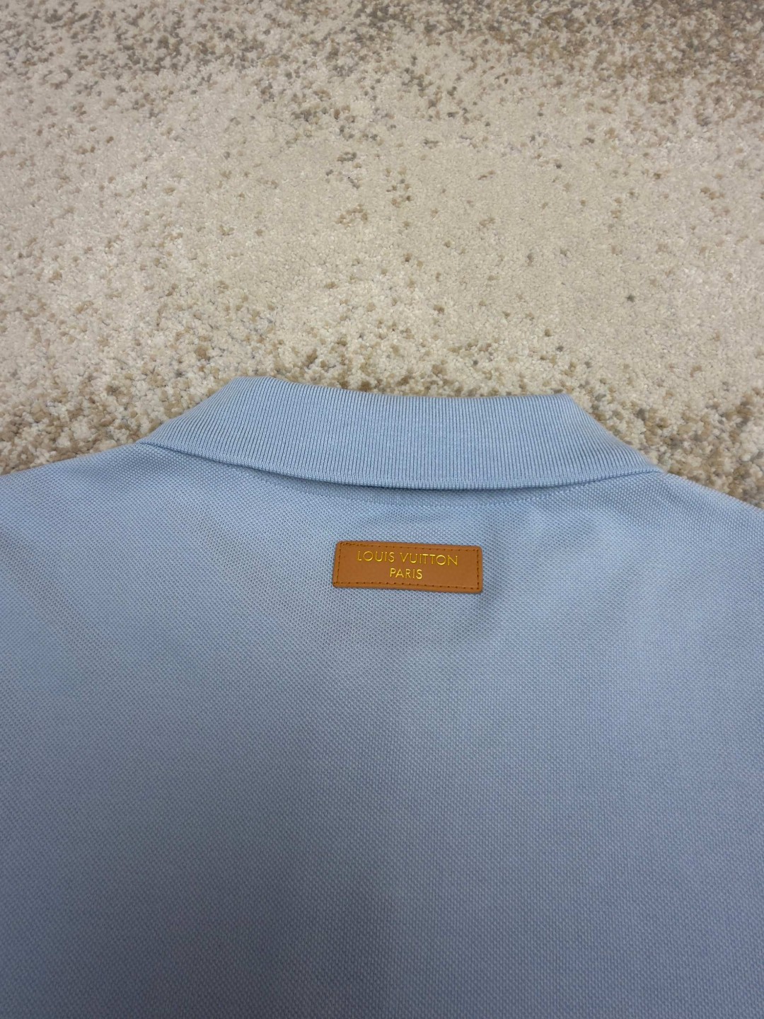 LOUIS VUITTON 路易威登 条纹纽扣Polo衫 短袖 T恤 白色 蓝色 A2 HUY79WX1662U