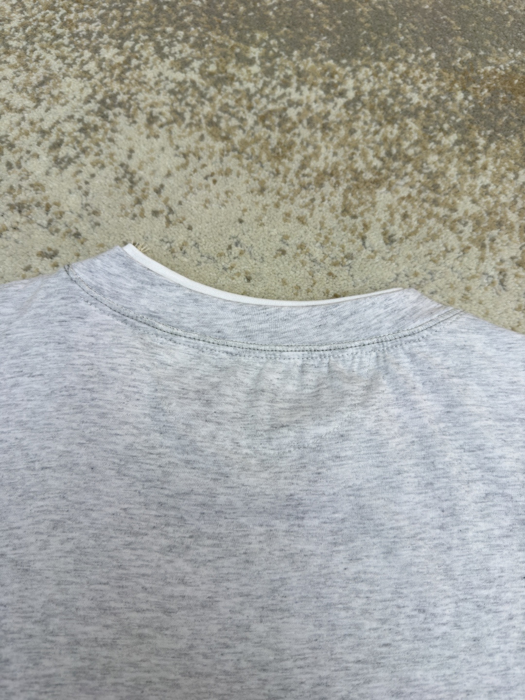 Brunello Cucinelli BC 刺绣饰章叠层圆领短袖 T恤 蓝色 灰色 A0 M0B137451G-CD325