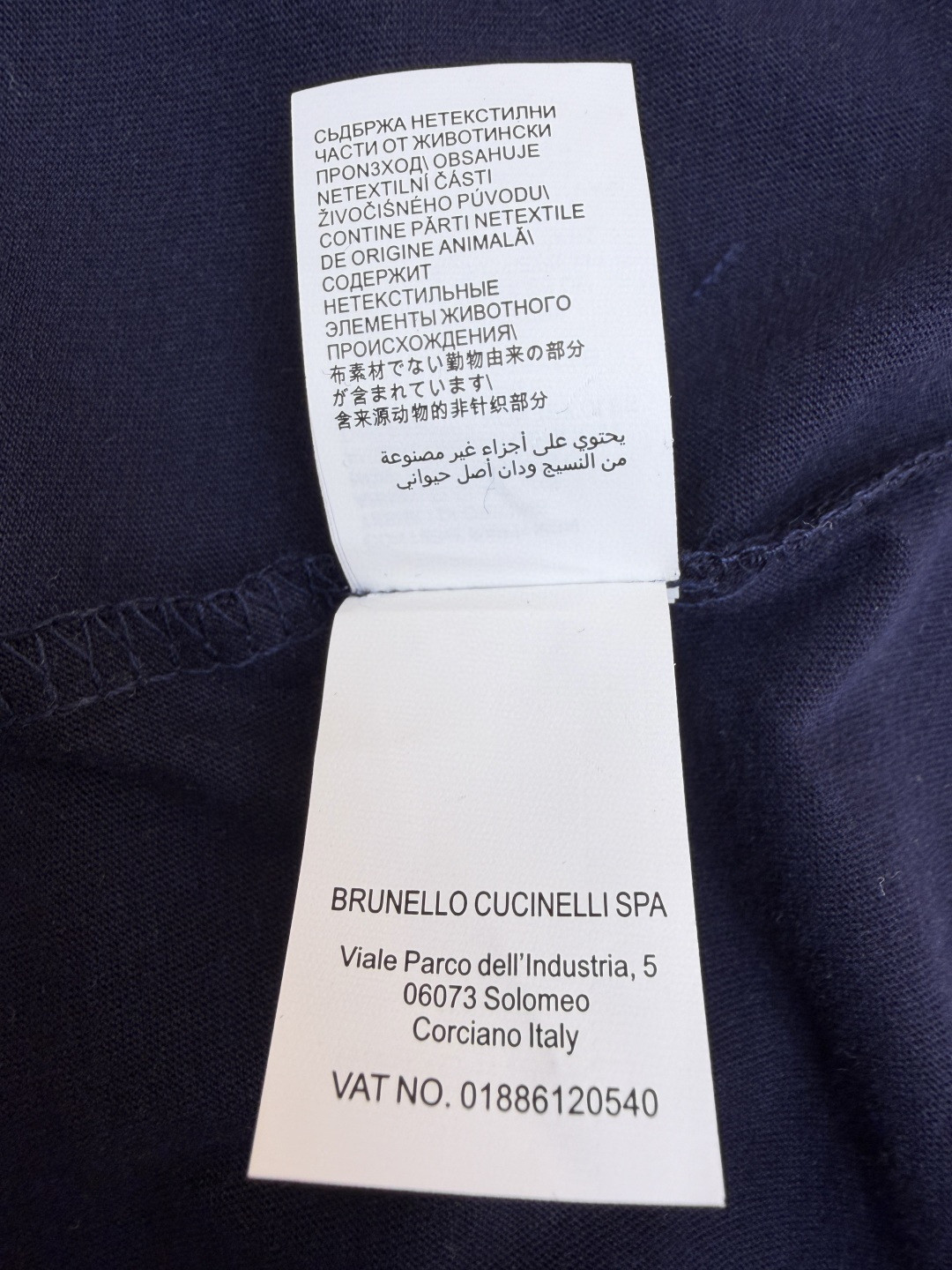 Brunello Cucinelli BC 刺绣饰章叠层圆领短袖 T恤 蓝色 灰色 A0 M0B137451G-CD325