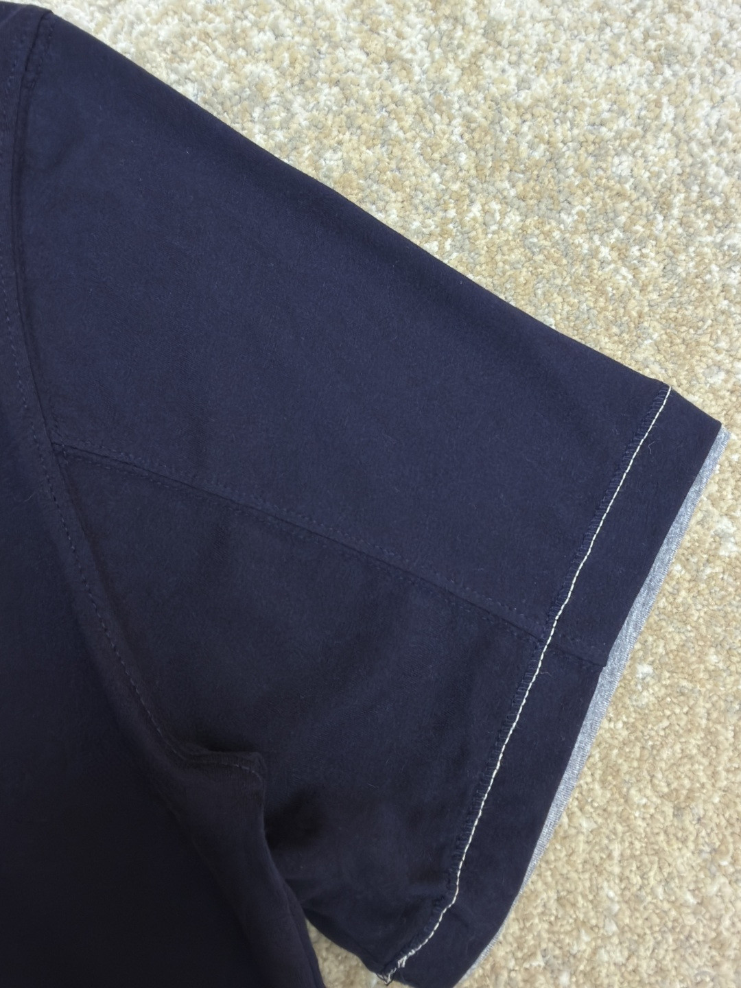 Brunello Cucinelli BC 刺绣饰章叠层圆领短袖 T恤 蓝色 灰色 A0 M0B137451G-CD325