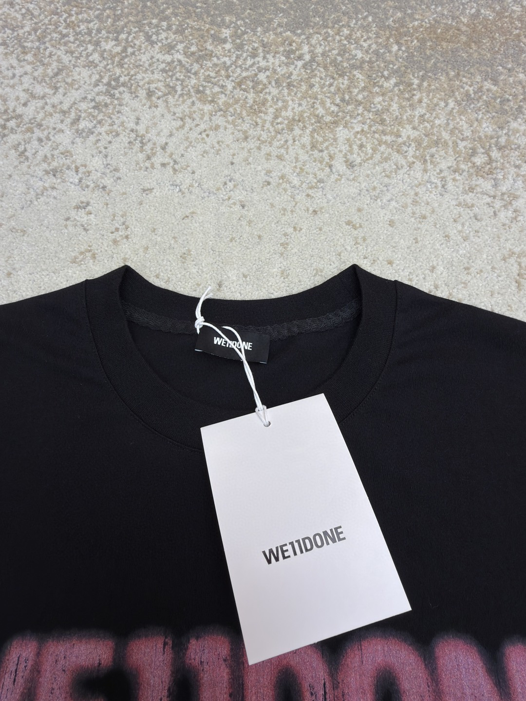 WE11DONE 彩色喷绘圆领短袖 T恤 夏季 白色 黑色 A0 WD-TT0-26-757-U-WH
