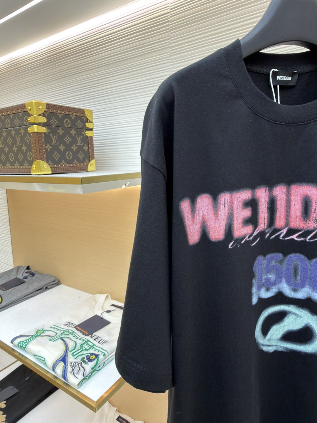 WE11DONE 彩色喷绘圆领短袖 T恤 夏季 白色 黑色 A0 WD-TT0-26-757-U-WH