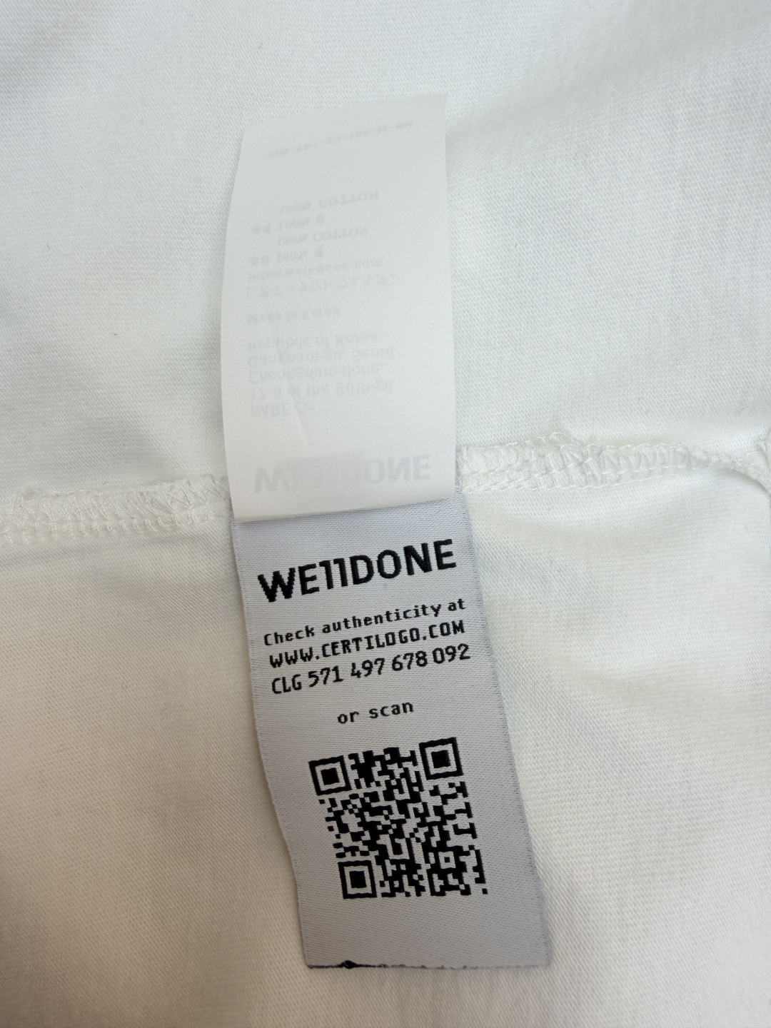 WE11DONE 彩色喷绘圆领短袖 T恤 夏季 白色 黑色 A0 WD-TT0-26-757-U-WH