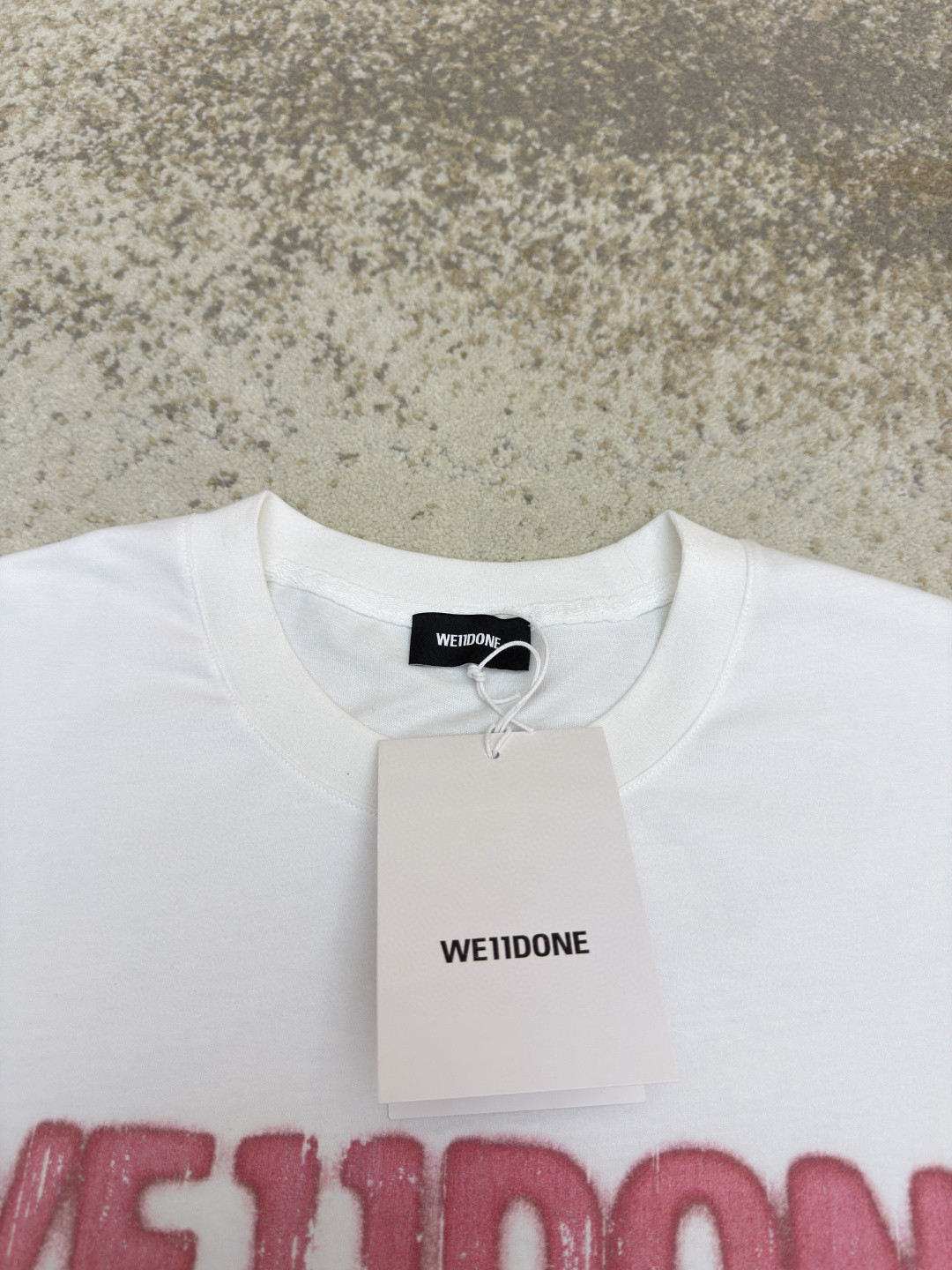 WE11DONE 彩色喷绘圆领短袖 T恤 夏季 白色 黑色 A0 WD-TT0-26-757-U-WH