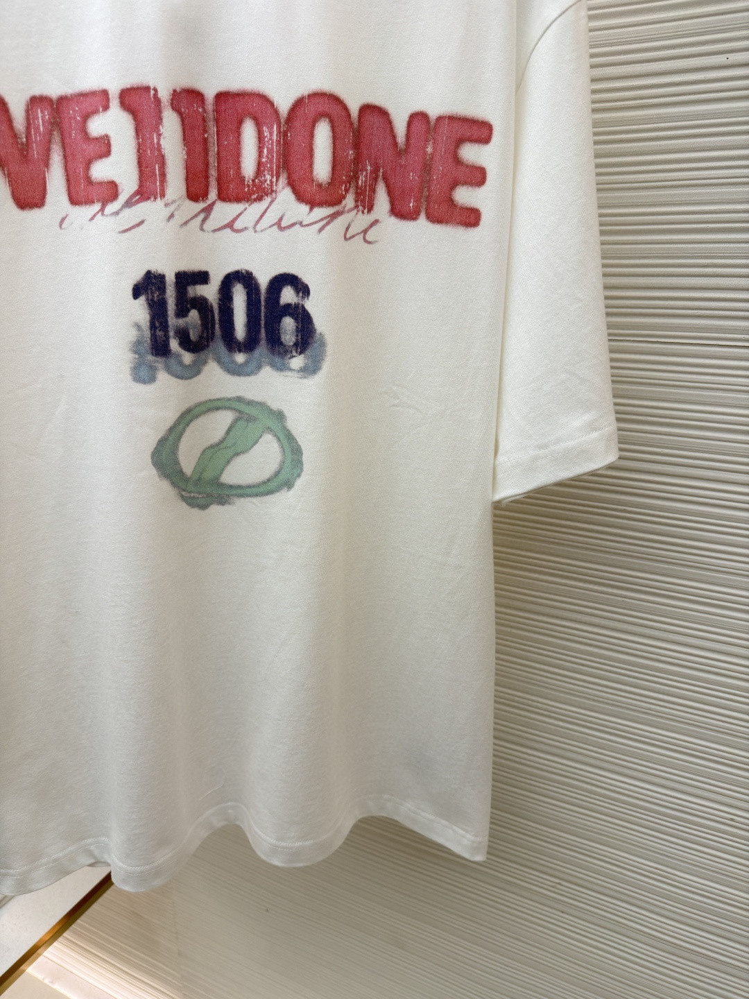 WE11DONE 彩色喷绘圆领短袖 T恤 夏季 白色 黑色 A0 WD-TT0-26-757-U-WH