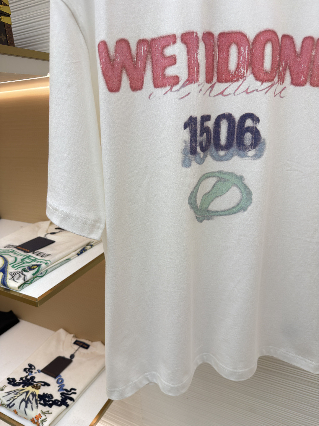 WE11DONE 彩色喷绘圆领短袖 T恤 夏季 白色 黑色 A0 WD-TT0-26-757-U-WH