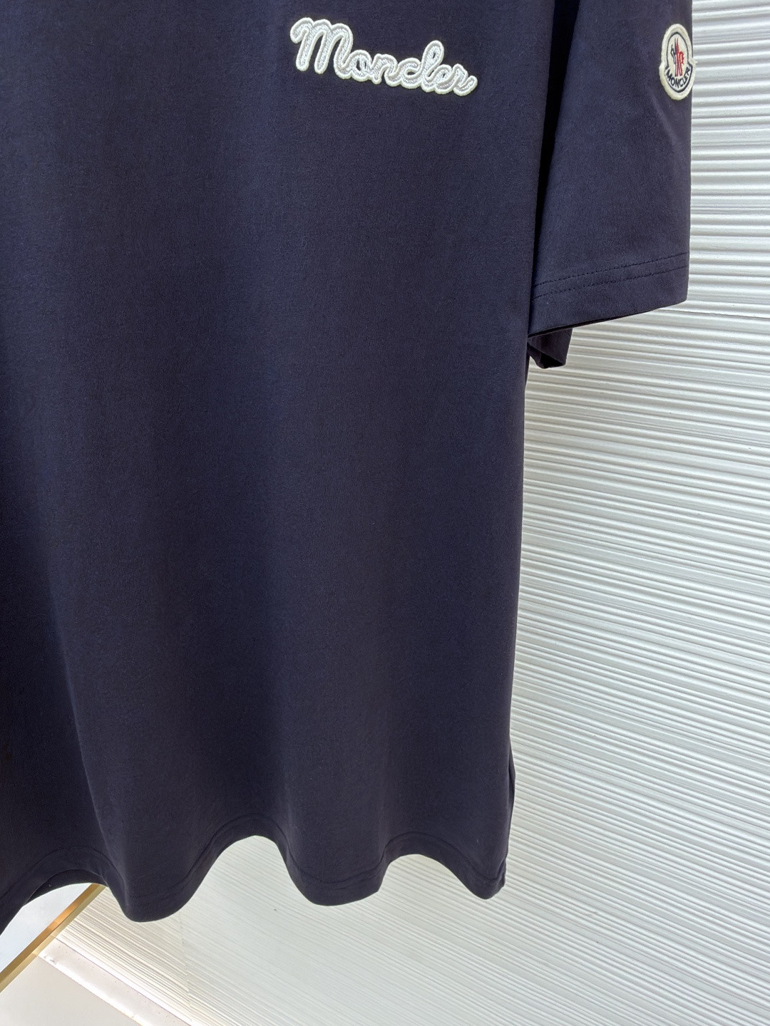 Moncler 蒙口 针织领口标识圆领短袖 T恤 夏季 白色 藏蓝色 红色 A0 K20918C0002289AJS034