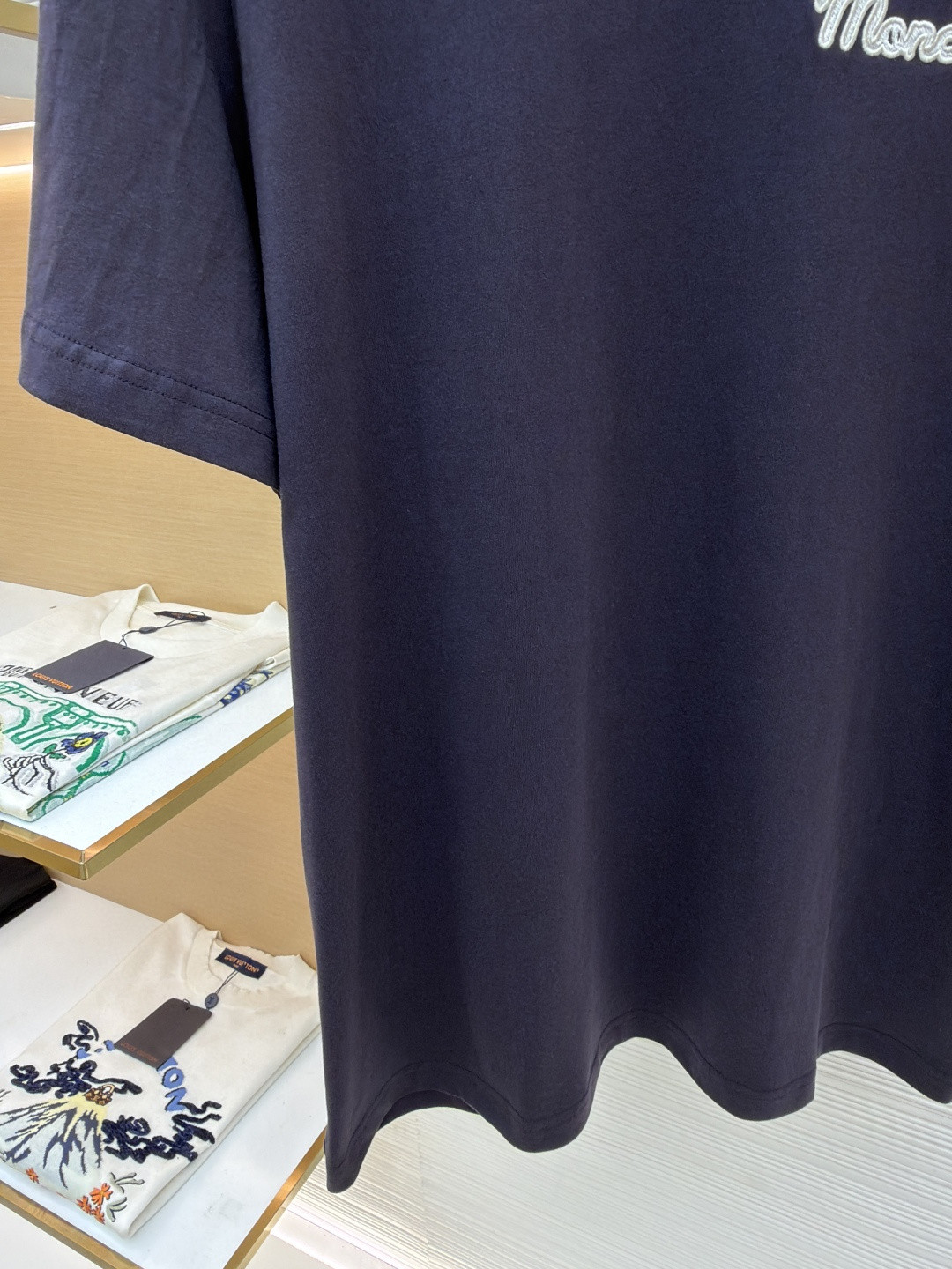 Moncler 蒙口 针织领口标识圆领短袖 T恤 夏季 白色 藏蓝色 红色 A0 K20918C0002289AJS034