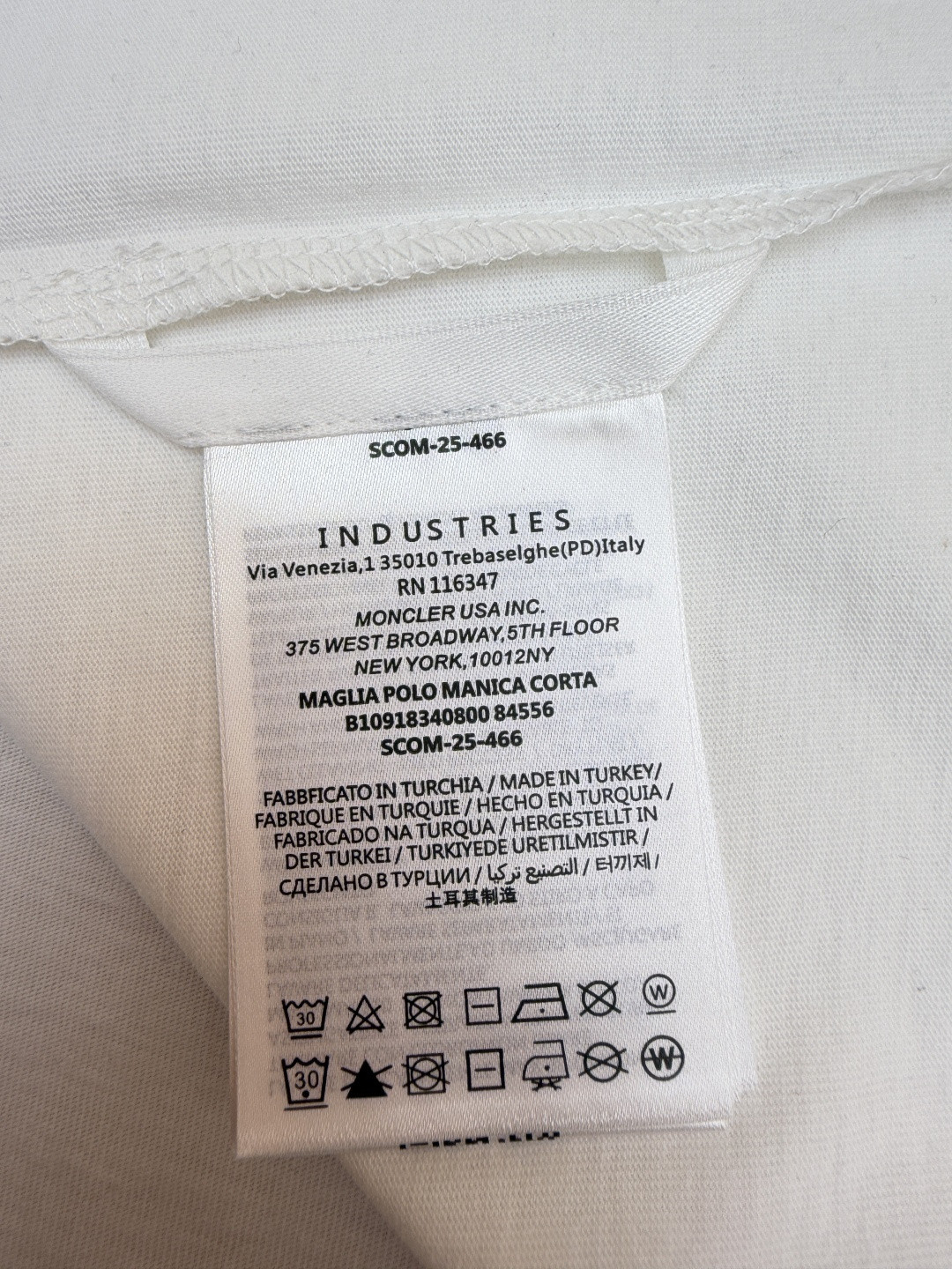 Moncler 蒙口 针织领口标识圆领短袖 T恤 夏季 白色 藏蓝色 红色 A0 K20918C0002289AJS034