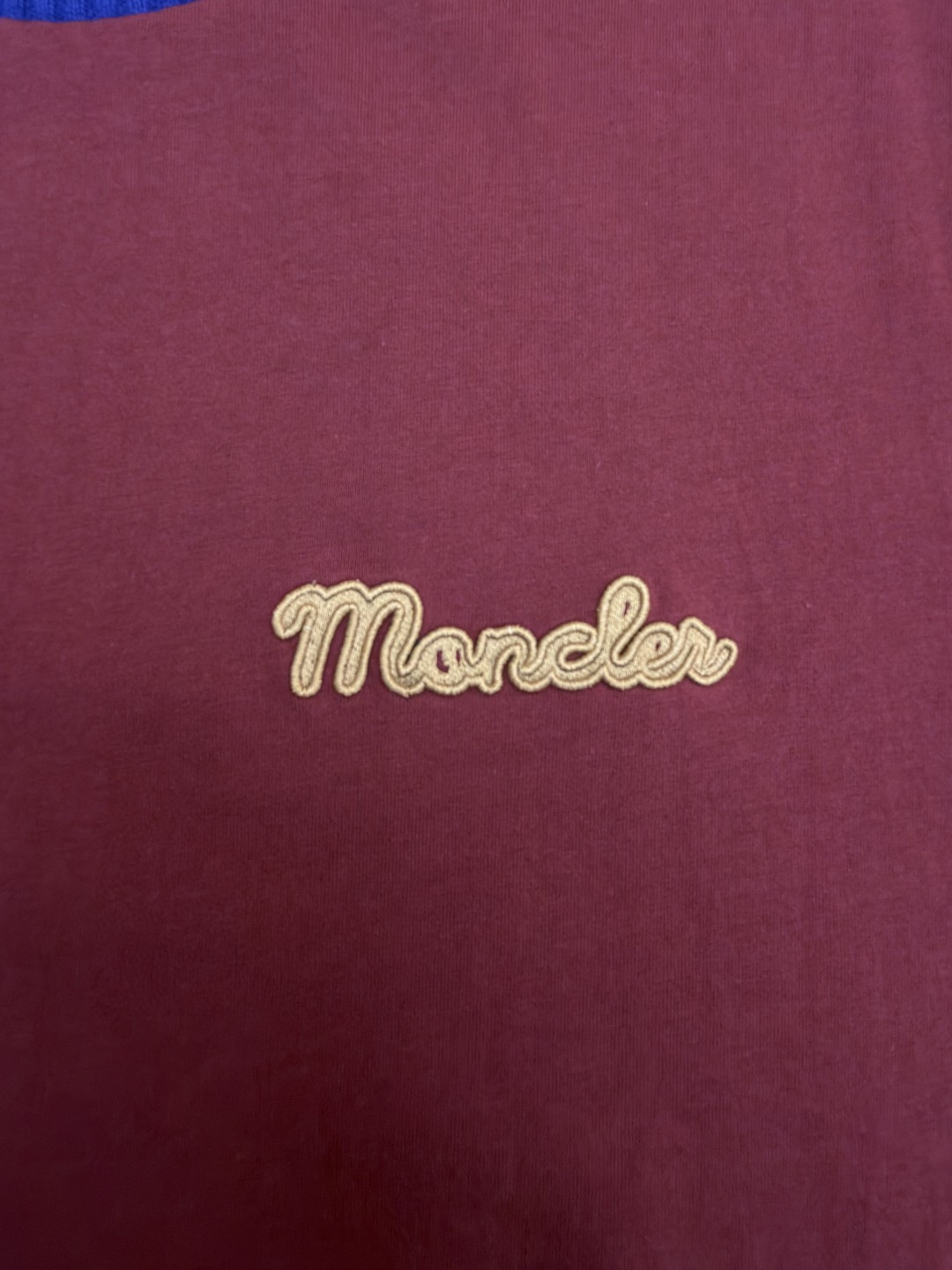 Moncler 蒙口 针织领口标识圆领短袖 T恤 夏季 白色 藏蓝色 红色 A0 K20918C0002289AJS034