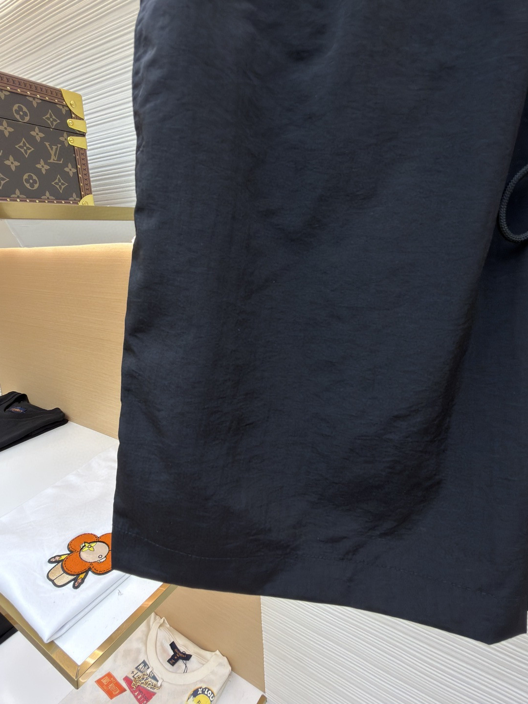 HERMES 爱马仕 遇水显化抽绳速干短裤 休闲裤 裤子 黑色 灰色 藏蓝色 A5