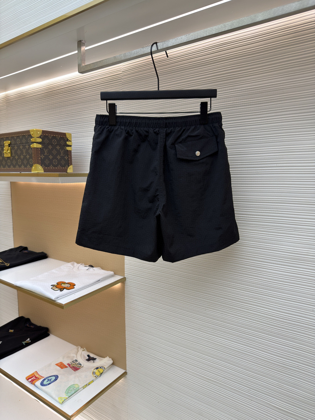 HERMES 爱马仕 遇水显化抽绳速干短裤 休闲裤 裤子 黑色 灰色 藏蓝色 A5