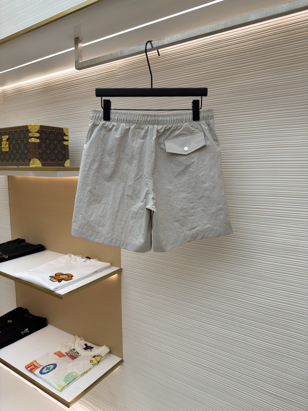 HERMES 爱马仕 遇水显化抽绳速干短裤 休闲裤 裤子 黑色 灰色 藏蓝色 A5