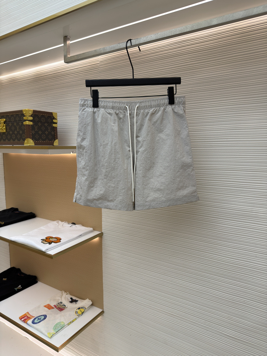 HERMES 爱马仕 遇水显化抽绳速干短裤 休闲裤 裤子 黑色 灰色 藏蓝色 A5