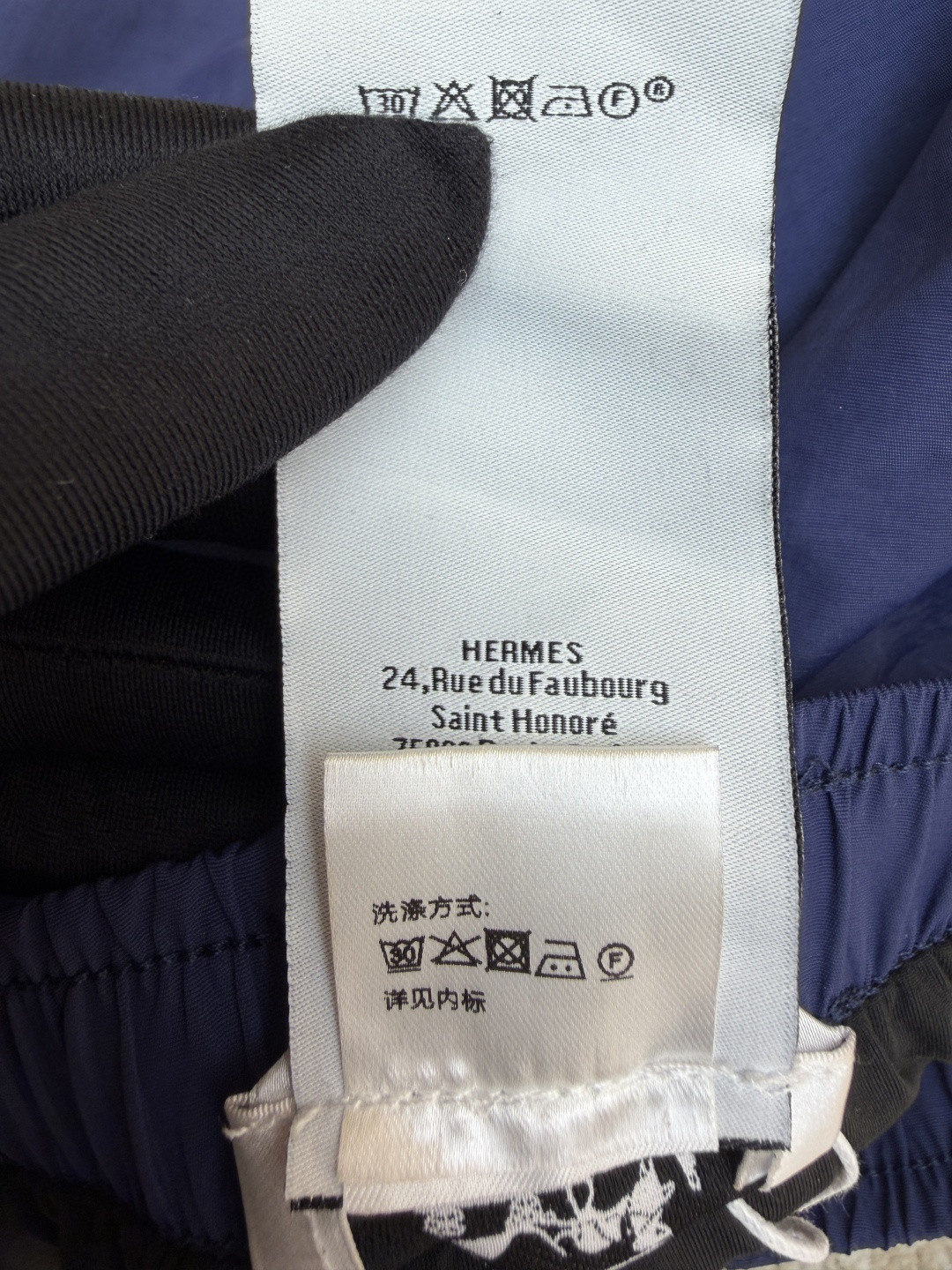 HERMES 爱马仕 遇水显化抽绳速干短裤 休闲裤 裤子 黑色 灰色 藏蓝色 A5